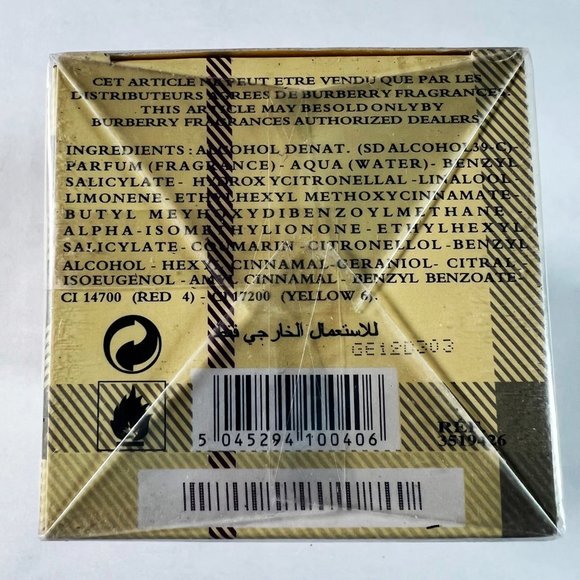 Burberry Touch For Women Eau De Parfum 3.3 Ounce Natural Spray NIB Unopened - Picture 5 of 7